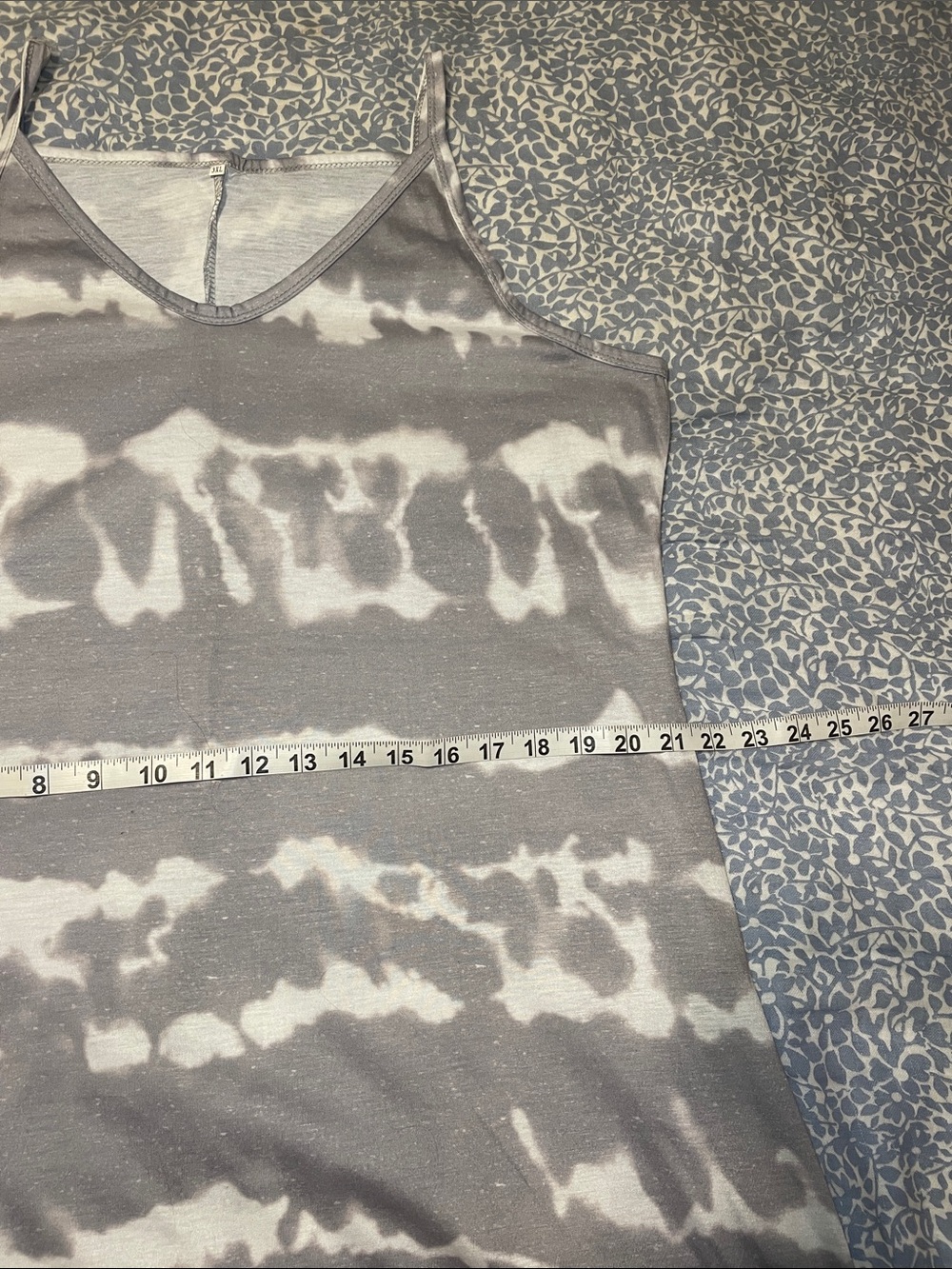 Gray and White Tie-Dye Maxi Dress Plus Size 3x - EUC - Picture 7 of 8